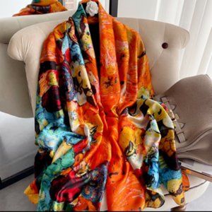 Fashion Long Satin Silk Scarf For Women